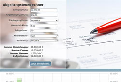 Abgeltungssteuer berechnen mit unserem Abgeltungssteuerrechner