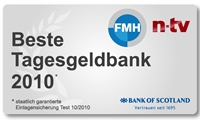 Bank of Scotland - Testsieger von n-tv und FMH