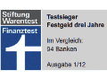 IKB direkt Festgeld - Testsieger bei Stiftung Warentest