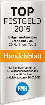 Top Festgeld 2016 laut Handelsblatt und FMH Top Festgeld 2016 laut Handelsblatt