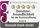 Platz 3 im Test der Kontoeröffnungsanträge